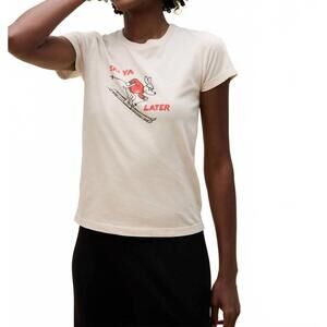 Daydreamer Cream Tee with Red Graphic